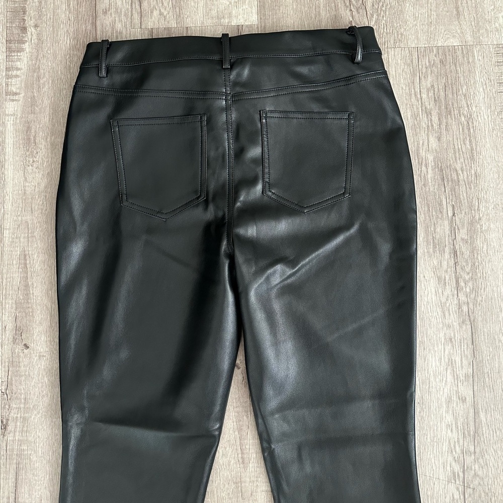 NWT Marc New York Fleece Lined High Waisted Faux Leather Pants Black Size M - Picture 8 of 10